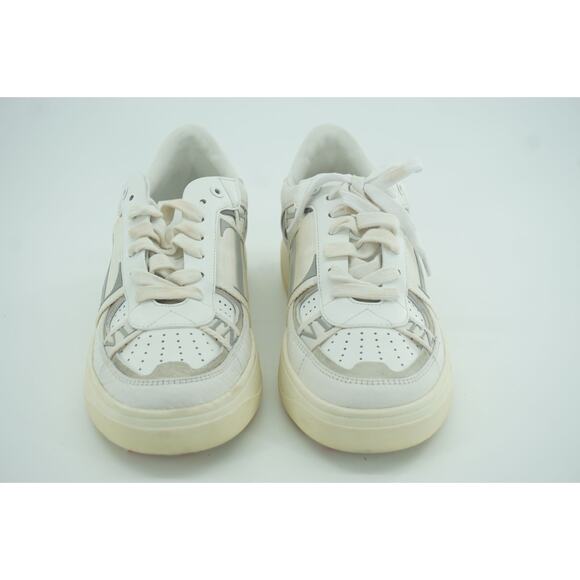 Valentino VL7N Logo Banded White Leather Sneaker Flats SZ 38.5 low top VLTN $970 - Picture 6 of 11